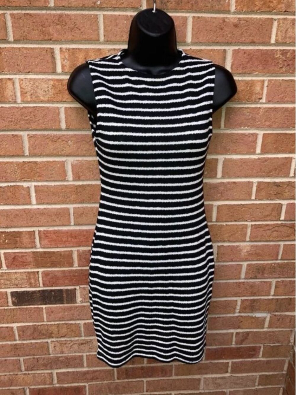 Kaiia Striped Mini Tank Dress - Size: 8
